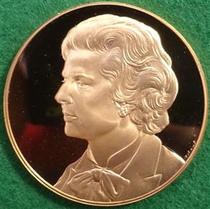 Margaret Thatcher, Visit to Falkland Islands 1983, proof bronze medal by Philip Nathan for Spink