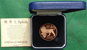 Margaret Thatcher, Visit to Falkland Islands 1983, proof bronze medal by Philip Nathan for Spink