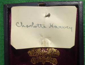 Royal Drawing Society, bronze star prize medal awarded to Charlotte Harvey 1896