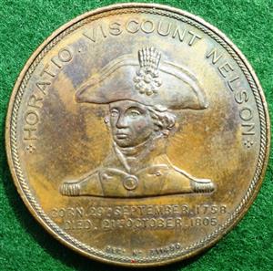 Nelson, Foudroyant medal 1897, bronze medal struck from metal obtained from the wreck