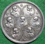 William Sancroft, Archbishop of Canterbury, and the Seven Bishops against James II's 'Declaration of Indulgence 1688, struck silver medal by George Bower