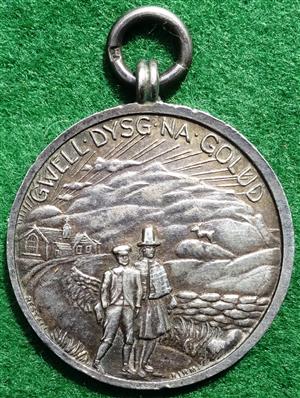 Merioneth, School Attendance Medal 1915-1916, silver, by Vaughton