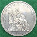 Germany, Religious Medal, Moses and the Fourth Commandment, silver circa 1800, by Doell for Loos