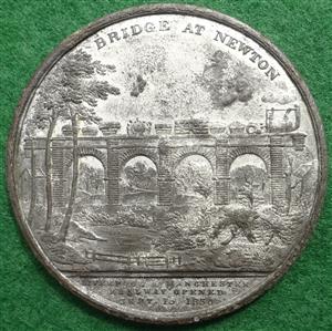 Railways, George Stephenson, Liverpool & Manchester Railway opened 1830, white metal medal