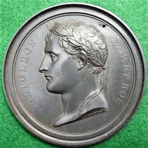 France, Napoleon Bonaparte, Passage of St Bernard 1800, a pair of uniface lead-filled clichés for obverse and reverse of the medal