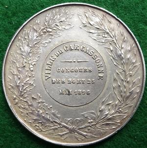 France, Carcassonne, silver prize medal 1896 by Henri Naud