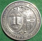 Oxford & Cambridge University, Boxing & Fencing Competition, silver prize medal by Pinches, awarded 1902 to G B Carlisle (Worcester College, Oxford)