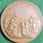 France, Peace of Paris 1814, bronze medal by Loos