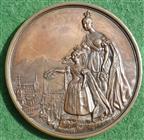 Spain, Isabel II (1833-68), Lifting of the Siege of Bilbao 1836, bronze medal by P Lvque