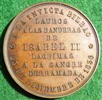 Spain, Isabel II (1833-68), Lifting of the Siege of Bilbao 1836, bronze medal by P Lvque