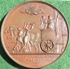 France, Louis XVIII enters Paris 1814, bronze medal by Andrieu & Brenet