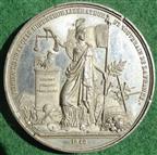 France, Revolution 1848 and birth of the Second Republic, white metal medal by Allen & Moore