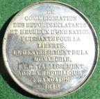 France, Revolution 1848 and birth of the Second Republic, white metal medal by Allen & Moore