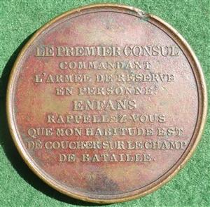 France, Napoleon Bonaparte, Battle of Marengo 1800, bronze medal by Brenet and Auguste