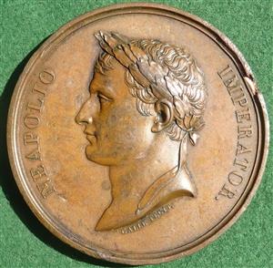 France, Napoleon, Duc de Lannes memorial 1810, large bronze medal by Galle