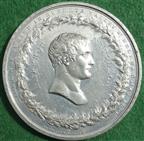 France, Napoleon Bonaparte, Burial on St Helena 1821, white metal medal by Thomason & Jones