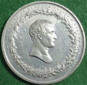 France, Napoleon Bonaparte, Burial on St Helena 1821, white metal medal by Thomason & Jones