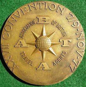 Portugal / Great Britain, Association of British Travel Agents, 27th Annual Convention (or 'jolly'), Lisbon 1977, large bronze medal