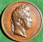 France, Louis Philippe I, Return of Napoleons ashes to France 1840, large bronze medal (1846) by A Barre