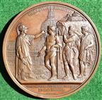 France, Louis Philippe I, Return of Napoleons ashes to France 1840, large bronze medal (1846) by A Barre