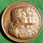 France, Tribute to the French Royal Family 1794, bronze medal by de Puymaurin