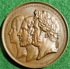 France, Rhone Department, Congratulatory medal, Marriage of the Duke dOrlans to Princess Hlne of Mecklenburg-Schwerin 1837, bronze medal