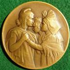 France, Return of Alsace and Lorraine to France 1918, bronze medal , by P Roger Bloche