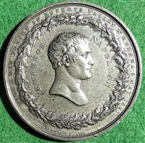 France, Napoleon Bonaparte, Burial on St Helena 1821, white metal medal by Thomason & Jones