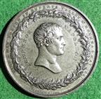 France, Napoleon Bonaparte, Burial on St Helena 1821, white metal medal by Thomason & Jones