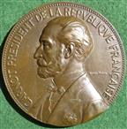 France, Sadi Carnot elected President 1887, bronze medal by Alphe Dubois