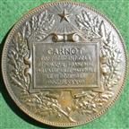 France, Sadi Carnot elected President 1887, bronze medal by Alphe Dubois