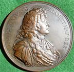 France, Louis XIV, Tournai & Courtrai captured 1667, large bronze medal by Mauger, late 19th century restrike