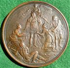 France, Louis XIV, Tournai & Courtrai captured 1667, large bronze medal by Mauger, late 19th century restrike