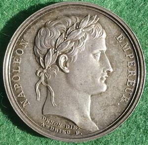 France, Napoleon Bonaparte, Coronation as Emperor 1804, silver medal by Denon &  Andrieu