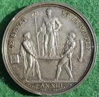 France, Napoleon Bonaparte, Coronation as Emperor 1804, silver medal by Denon &  Andrieu