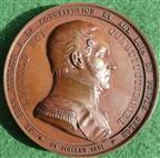 Belgium, Leopold I, Parliamentary Constitutional Reform 1848, bronze medal by Hart