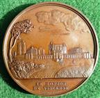 France, French Revolution 1789, Storming of the Bastille 1789 & Vincennes Prison, bronze medal dated 1844 by E Rogat