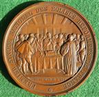 France, Tercentenary of the First National Synod of the Reformed Churches in France and of the Reformation in France 1859, bronze medal by A Bovy