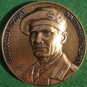 France, General Montgomery 1946, bronze medal by Pierre Turin