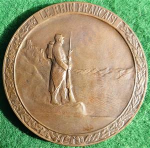 France, The French Rhine (Le Rhin Franais) 1918, bronze medal by Raymond Lamourdedieu