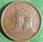 France, Louis XV, Recovery from Illness 1744, bronze medal by F Marteau