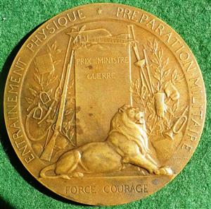 France, Military Preparation, bronze medal circa 1900