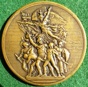 France, Union des Socites d'Instruction Militaire de France, bronze medal by Henri Dubois circa 1888