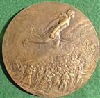 France, Battle of the Marne 1914, bronze medal (1916) by Julien-Prosper Legastellois