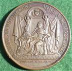 France, Louis XIV Regency of Anne of Austria 1643, bronze medal by J Mauger