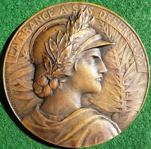 France, France to her Defenders (La France à Ses Défenseurs), bronze medal 1914 by H Lefèvre