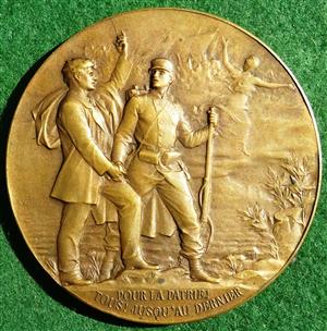 France, Great War, Pour la Patrie (For the Fatherland), bronze medal circa 1914