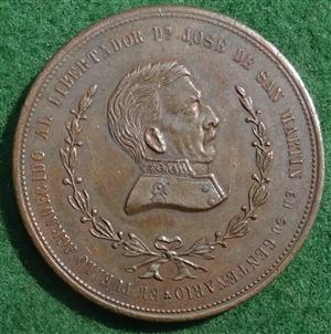 Argentina, 100th anniversary of Jos de San Martns birth, bronze medal