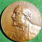 France, Leon Gambetta 1882, bronze medal by Oscar Roty