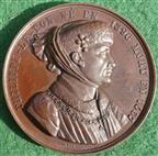 Belgium, Philip the Good, laudatory bronze medal by Adolphe Christian Jouvenel circa 1848